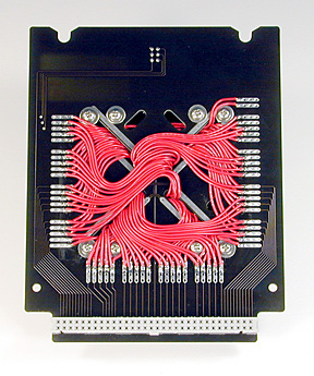 This wiring layout shows the care required when large connectors must be mounted.