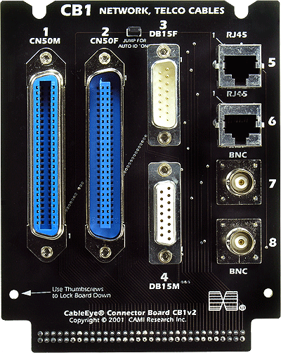 CB1 Connector Board - Centronics, DB15, RJ45 and BNC CB1 Connector Board