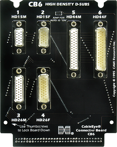 CB6 Connector Board - HD15, HD26 and HD44 High Density D-Subs Connectors