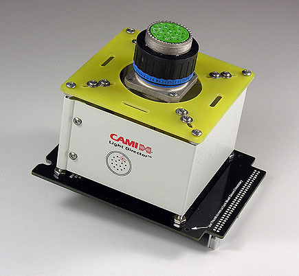 A 16-pin mating connector mounted to a CB37A board.